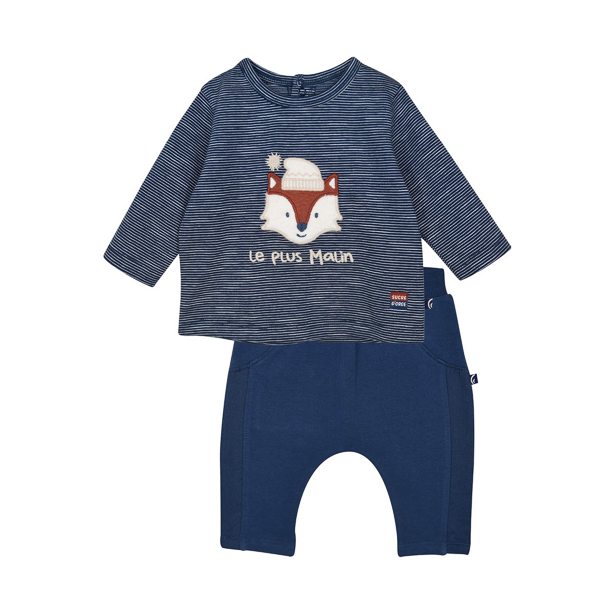 Ensemble tshirt manches longues pantalon pharell bleu, SUCRE D'ORGE