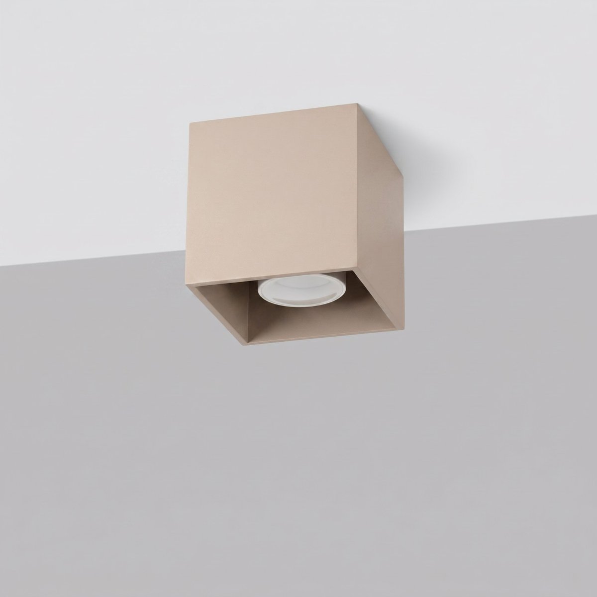 Plafonnier Aluminium Taupe GU10 1 Quad taupe, EDEN