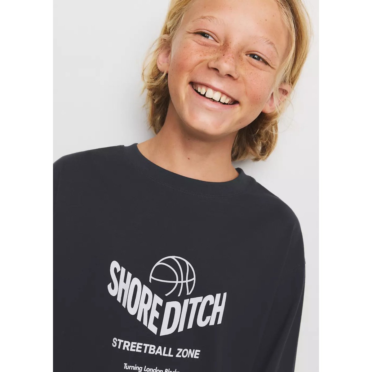 T-shirt coton détail imprimé gris anthracite, MANGO KIDS