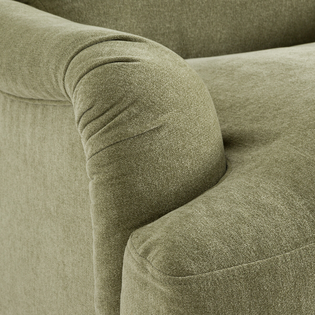 Fauteuil polyester chiné, NOON vert eucalyptus, LA REDOUTE INTERIEURS