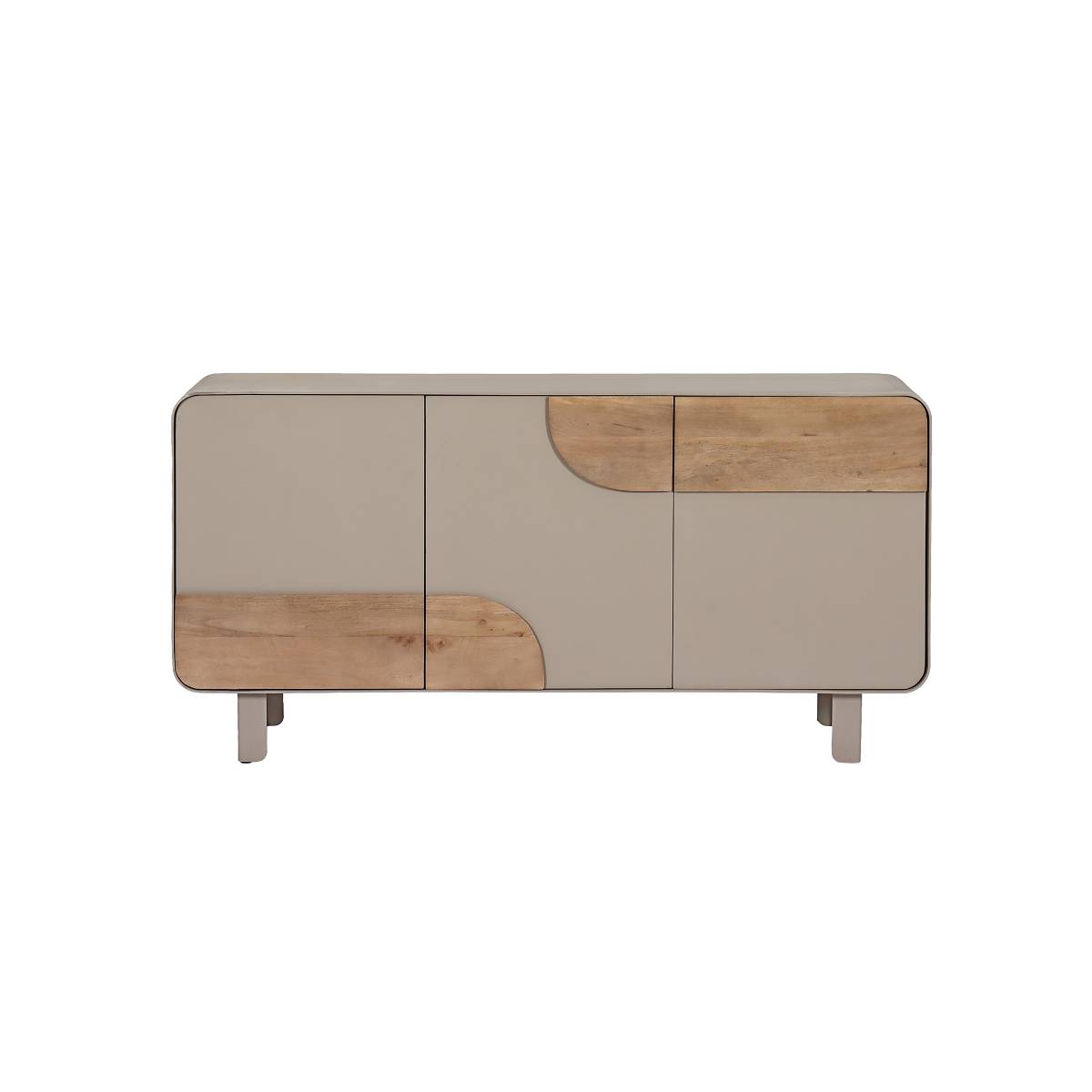 Buffet en bois de manguier KEZIA gris, MADE IN MEUBLES