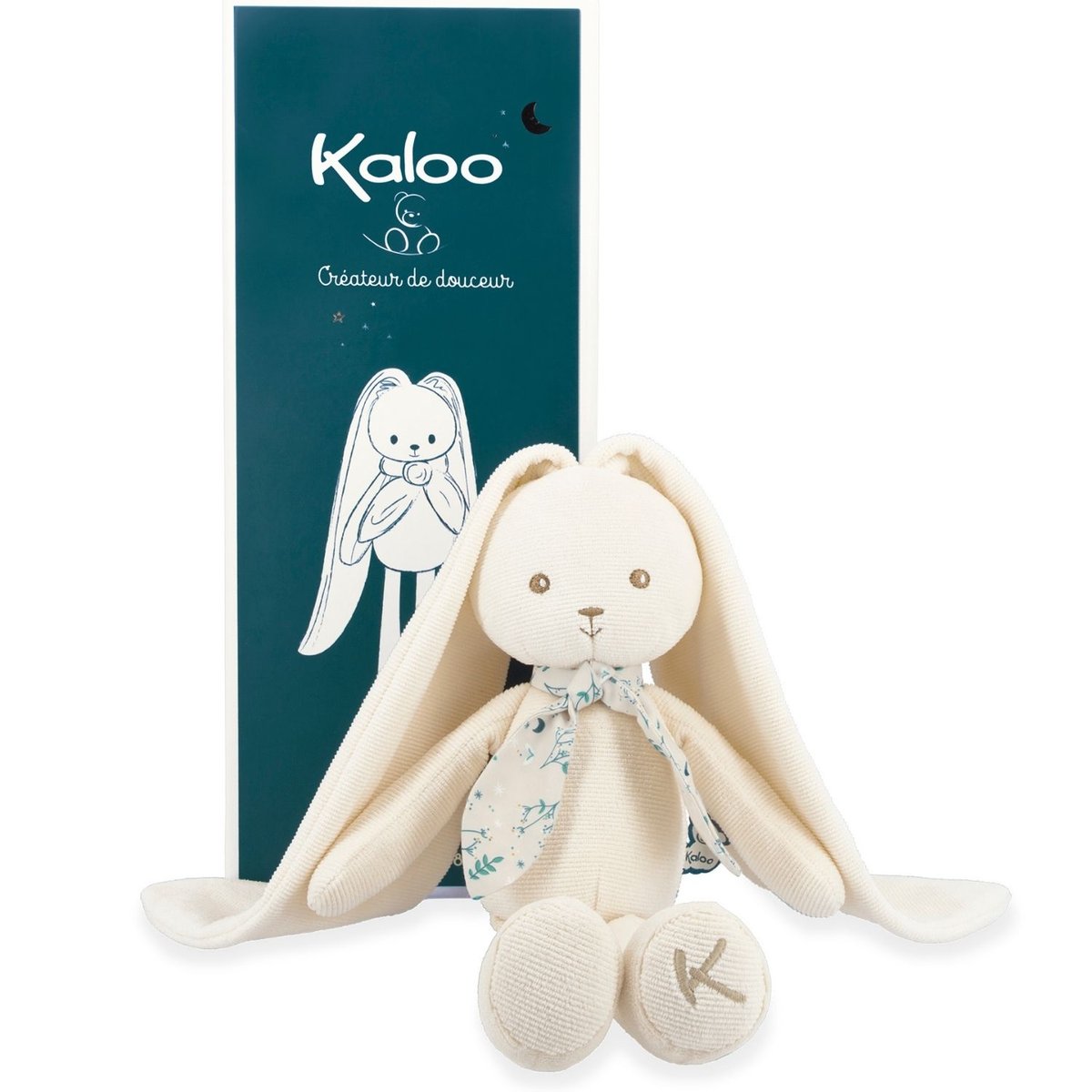 Peluche Lapinoo pantin crème, bleu, KALOO