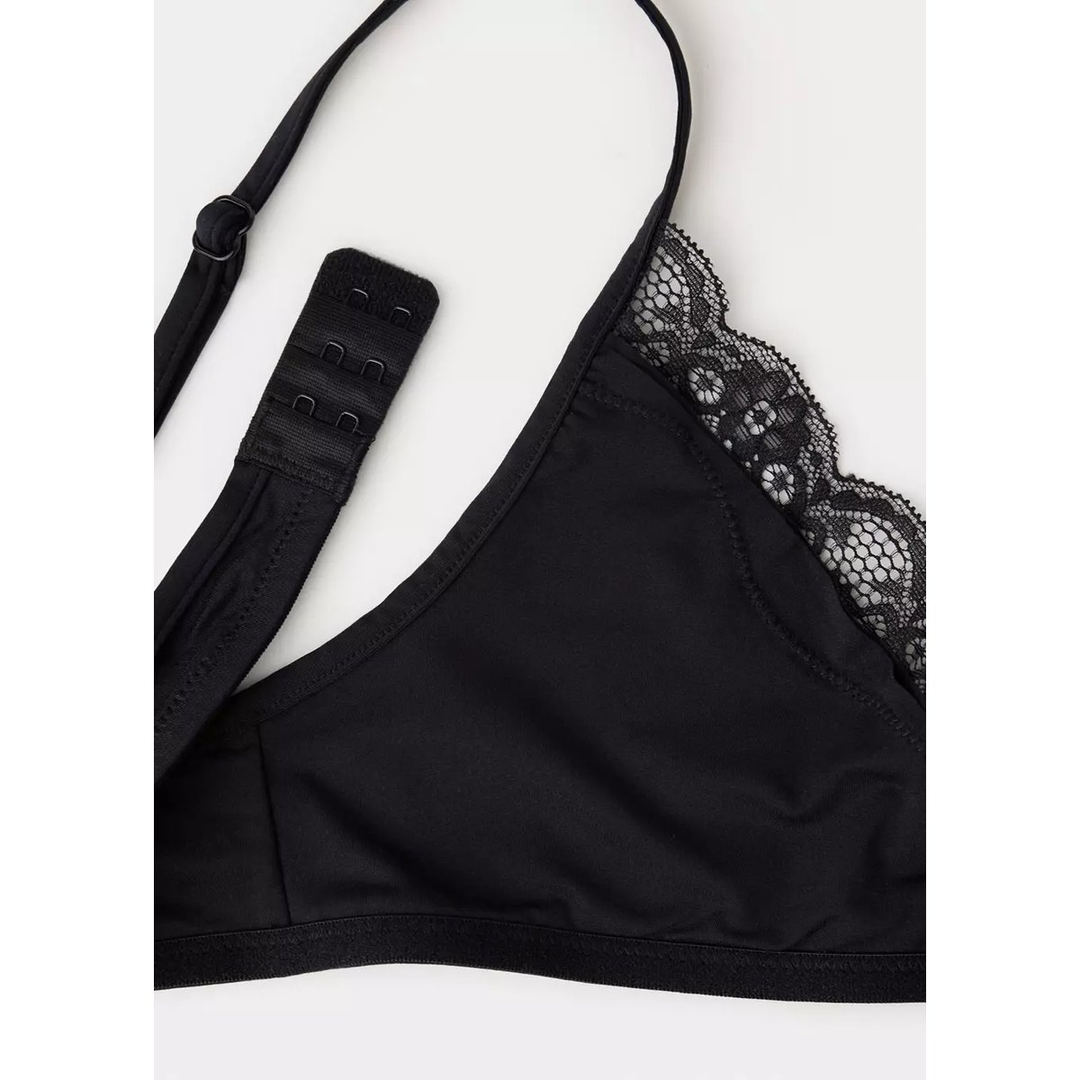 Soutien-gorge triangle en dentelle noir, MANGO TEEN