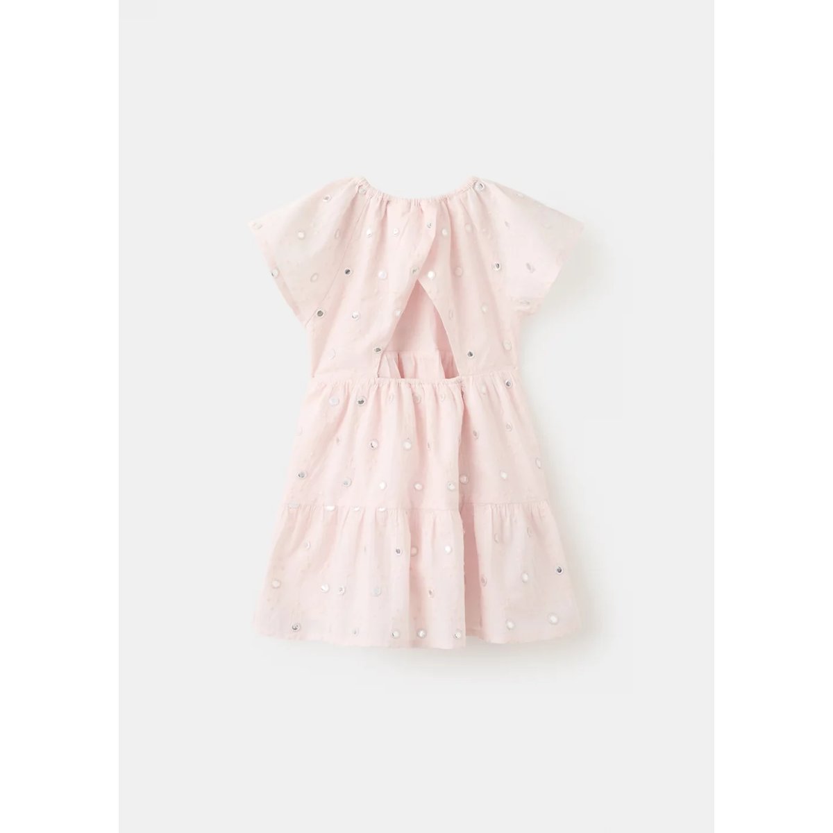 Robe fluide détail brillant rose clair, MANGO BABY