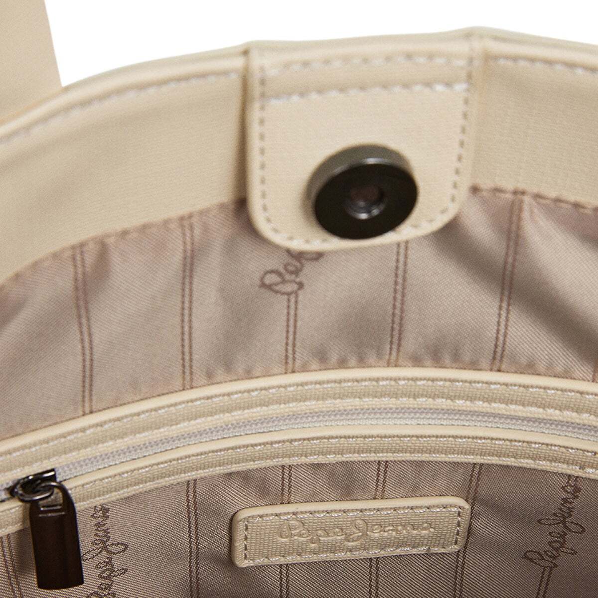 Sac Cabas Avec Logo blanc ivoire, PEPE JEANS