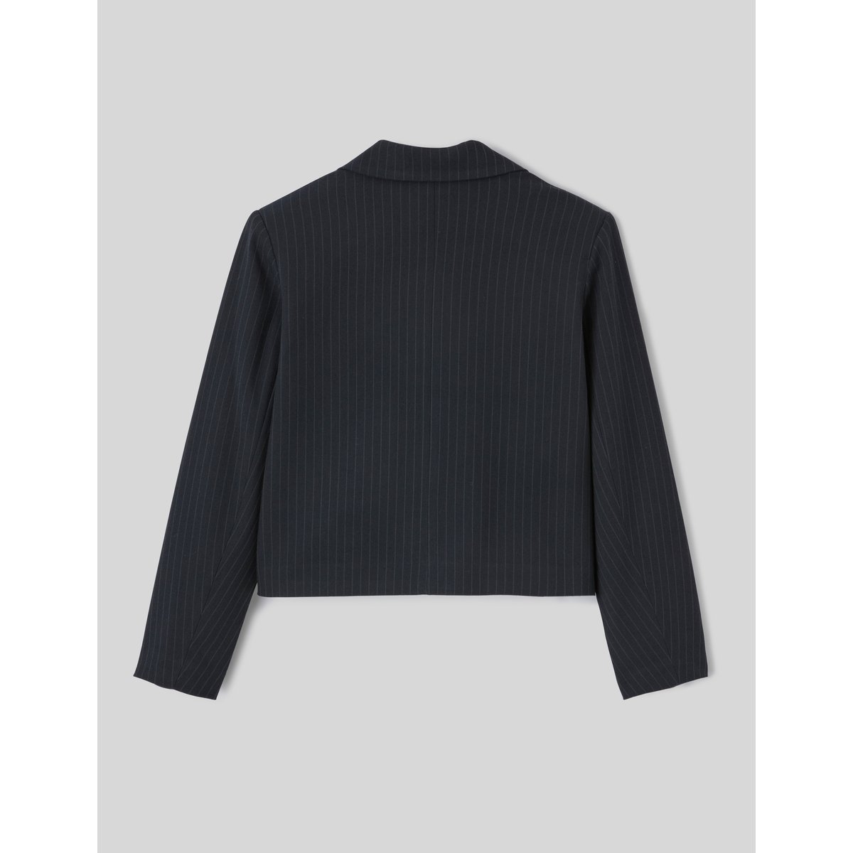Blazer court rayé bleu foncé, BZB
