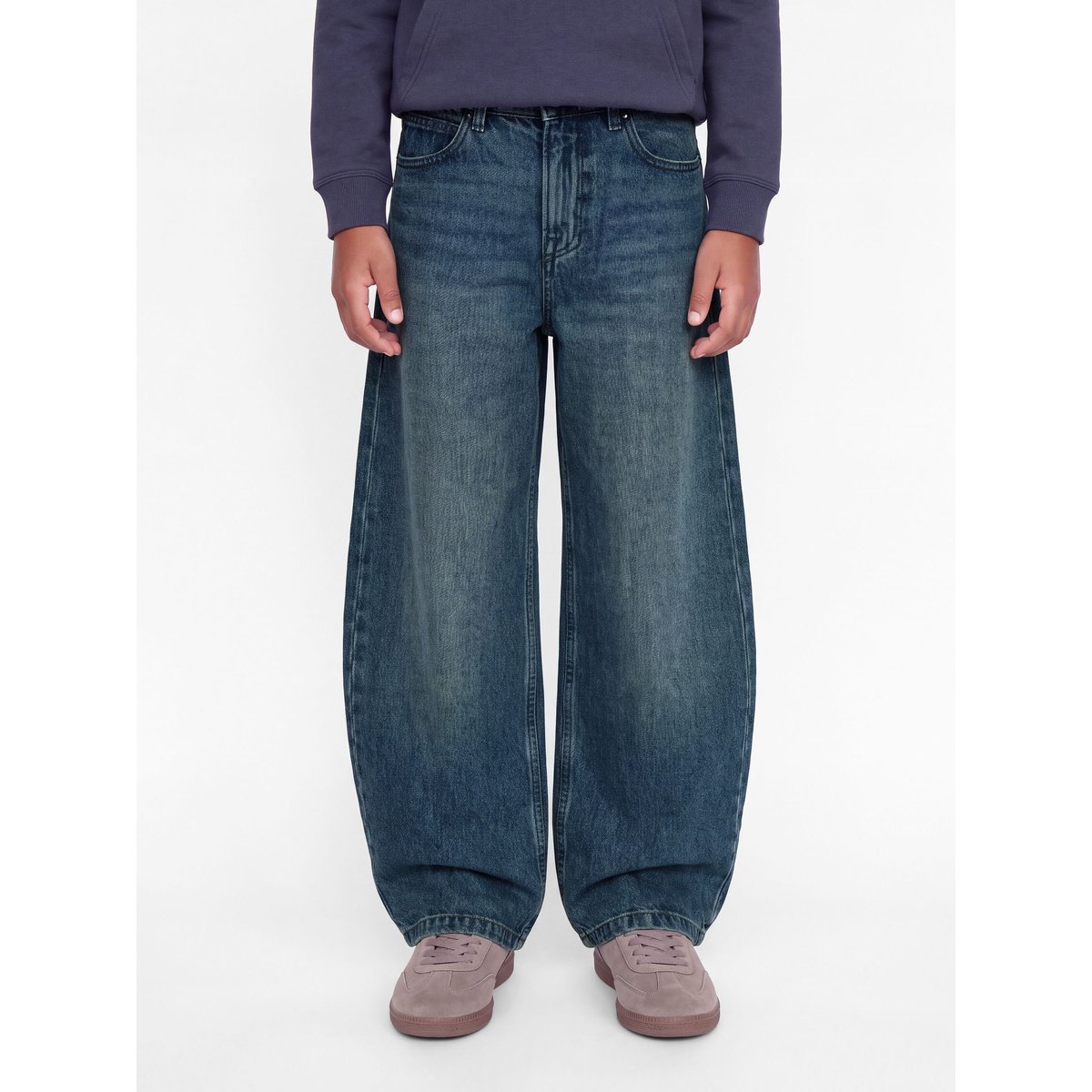 Jeans À Coupe Tonneau blue denim 1, JACK & JONES JUNIOR