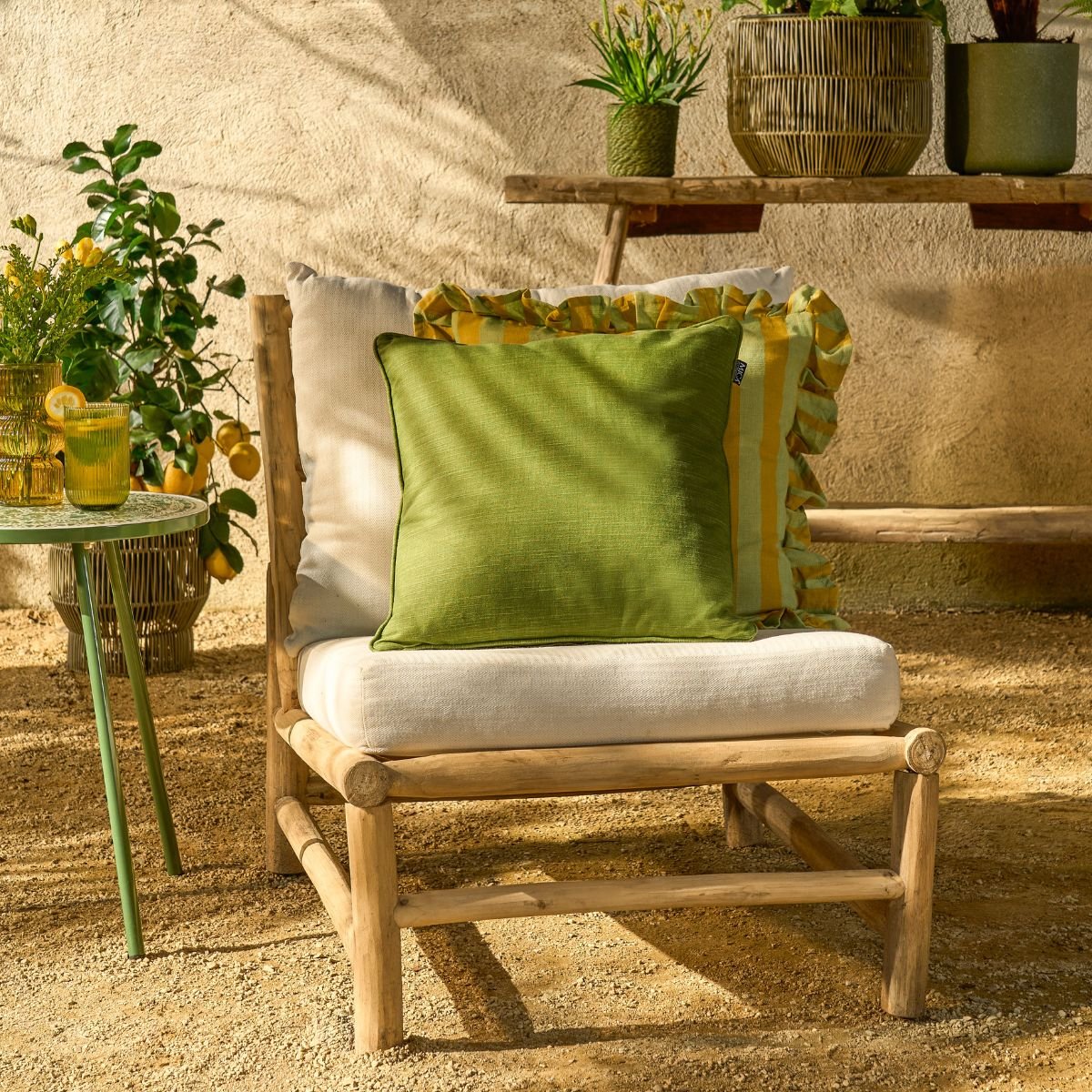 Coussin de jardin COMO vert, MICA DECORATIONS
