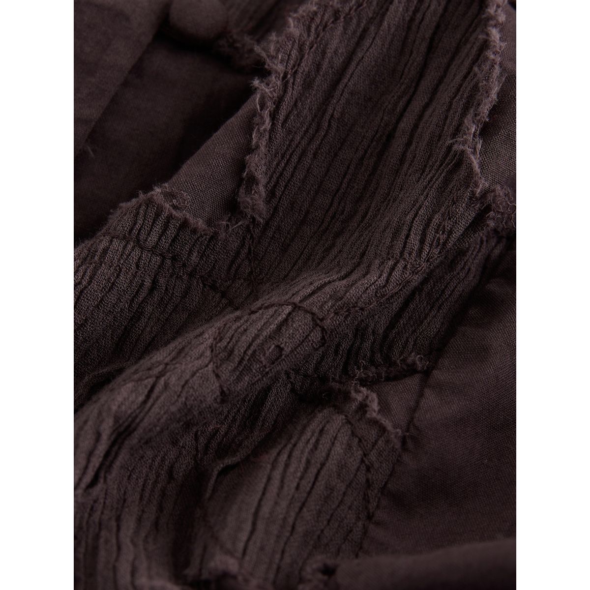 Haut à motif floral appliqué et texturé marron chocolat, NEXT