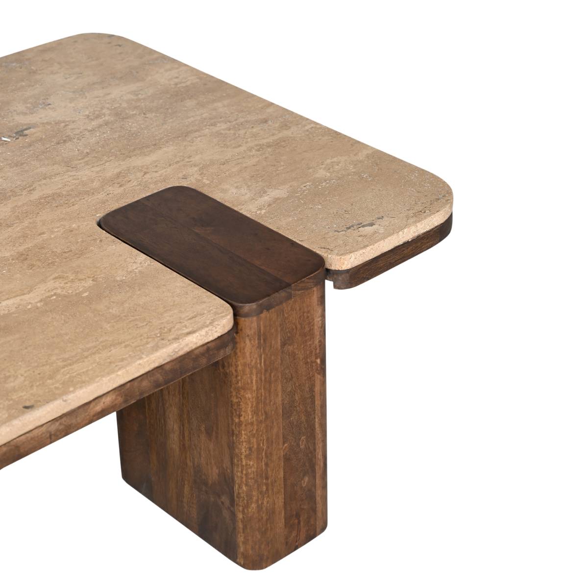 Table basse en bois de manguier CAROLA bois foncé, MADE IN MEUBLES