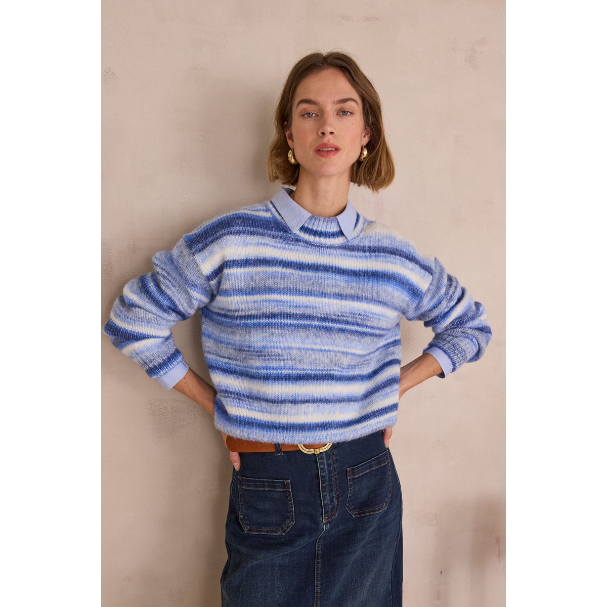 Pull STANISLAS bleu roi, Maison 123
