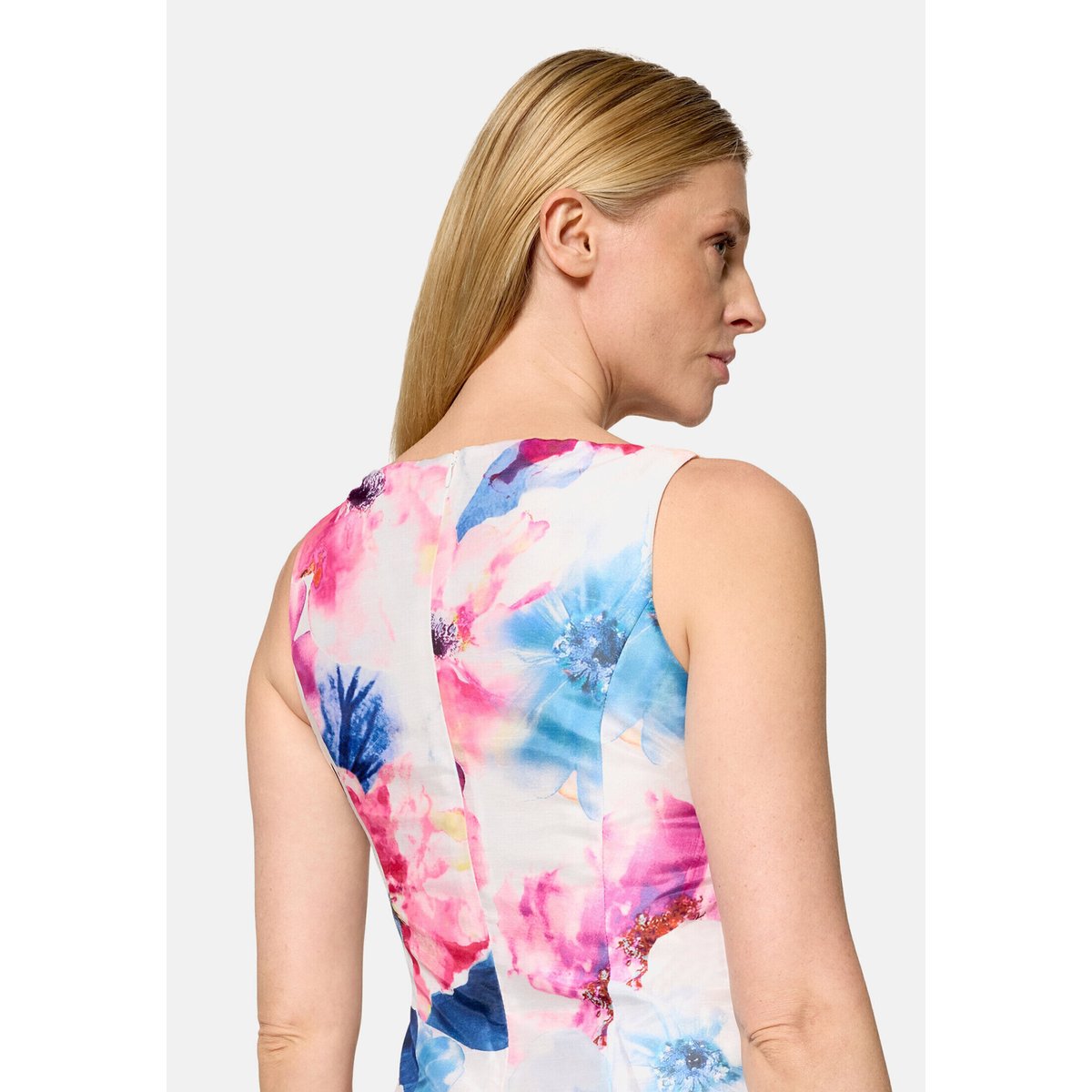 Robe de cocktail à plis creux cream/pink, VERA MONT