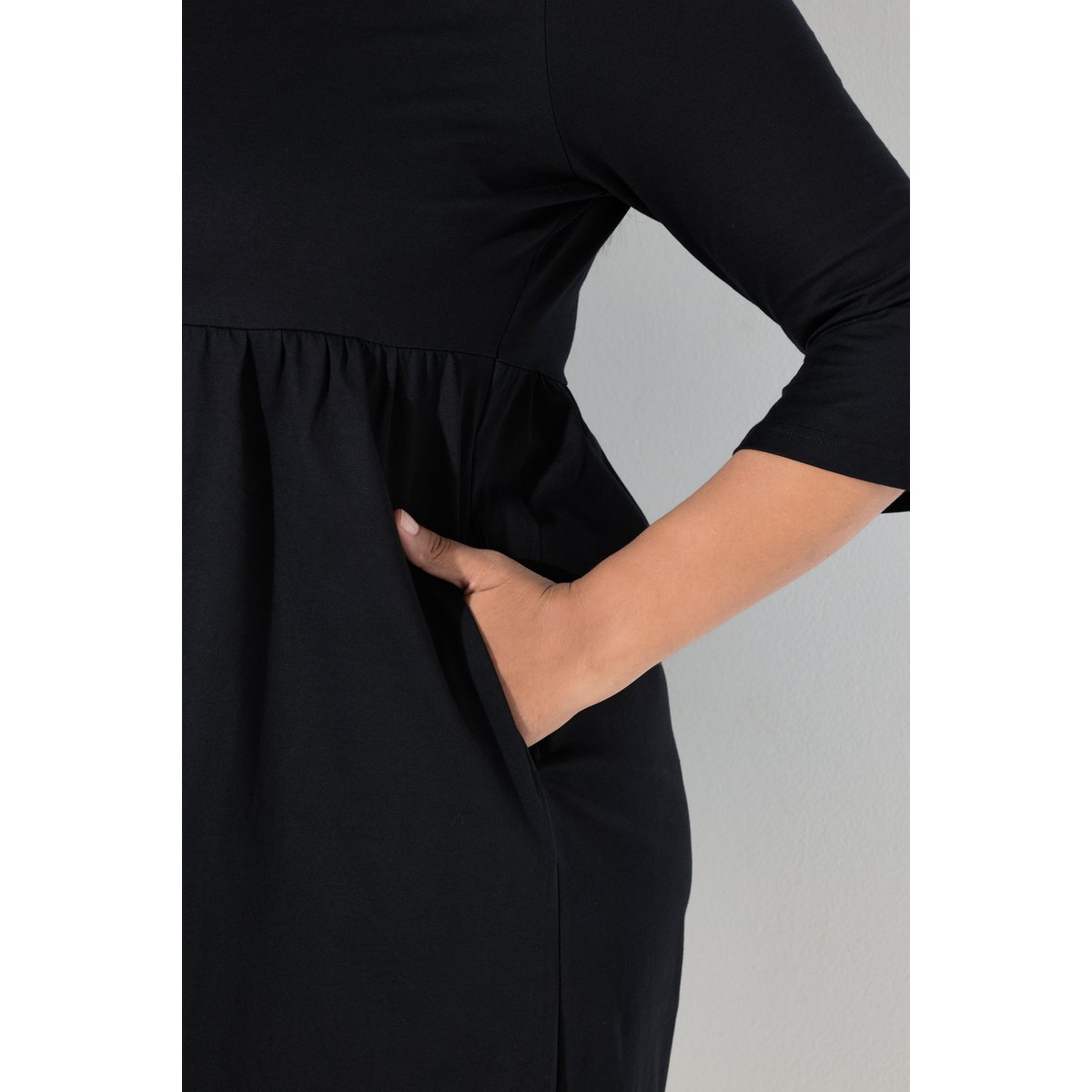 Robe en jersey, coupe évasée noir, ULLA POPKEN