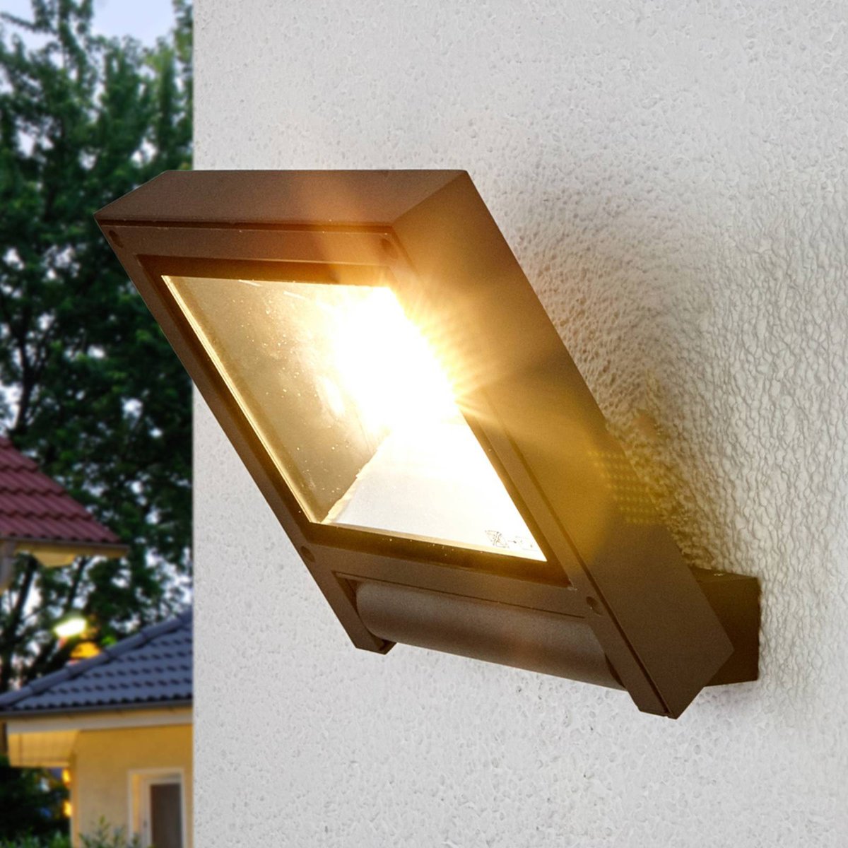Luminaire extérieur en aluminium moderneLED anthracite, LUCANDE