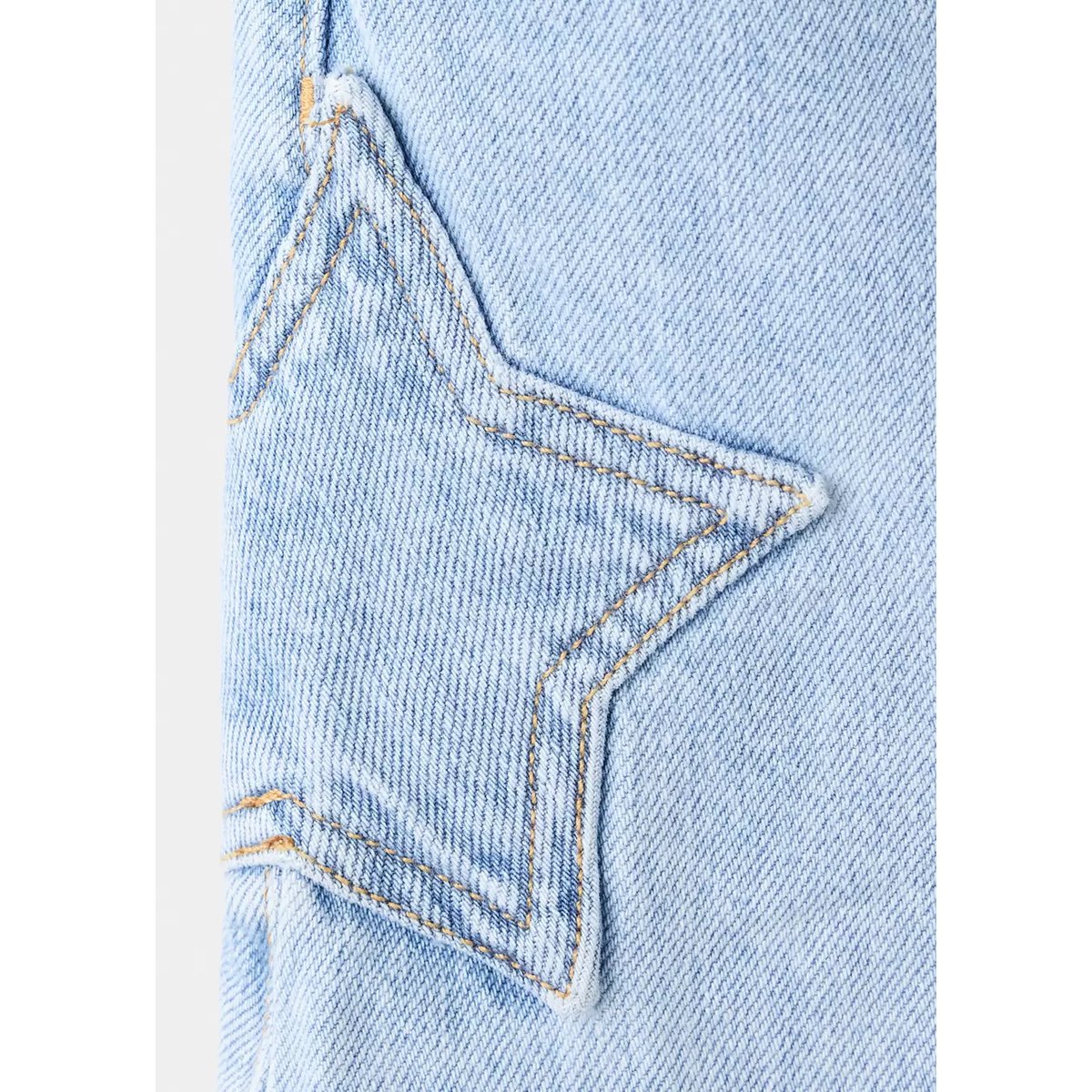 Jupe en jean à étoiles bleu clair, MANGO KIDS