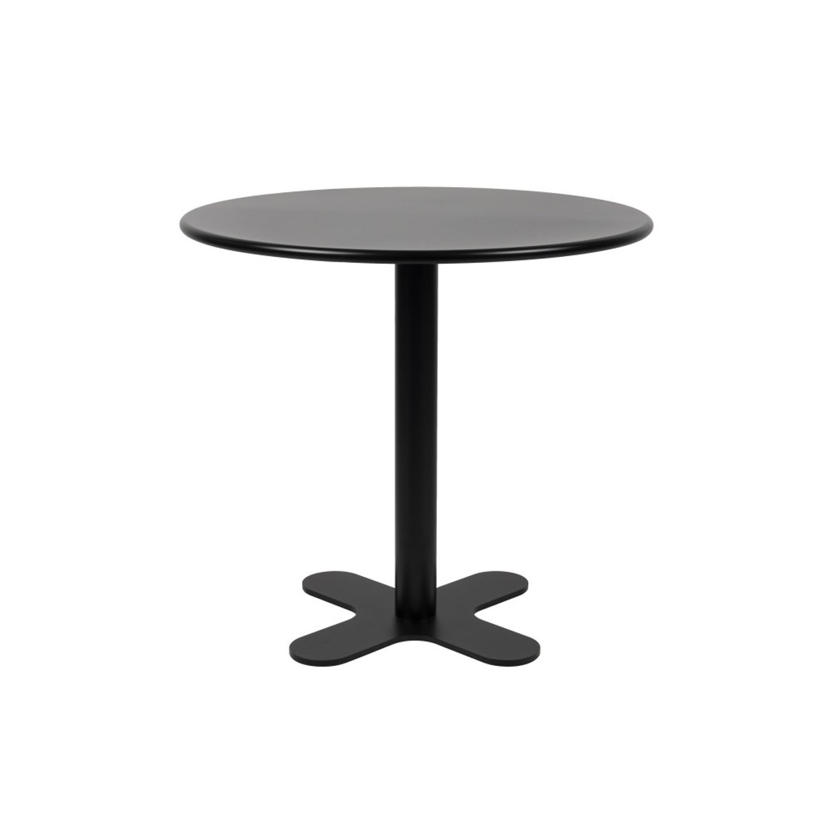 Table de jardin ronde en métal, L.80 , SANJAY noir, BOITE A DESIGN