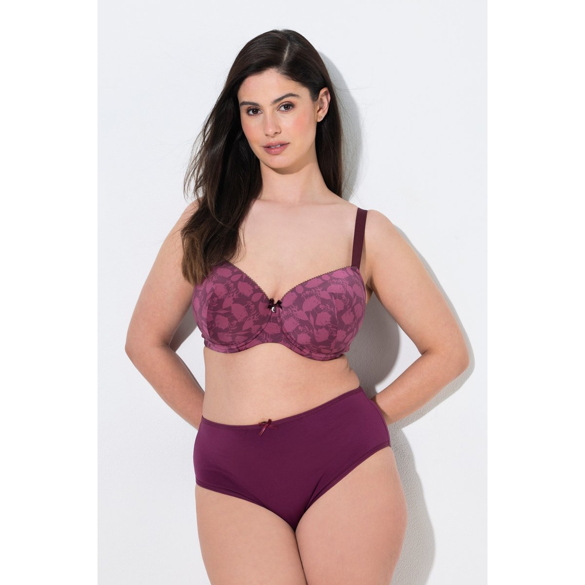 Lot de 5 culottes midi, coloris variés gris magenta, ULLA POPKEN