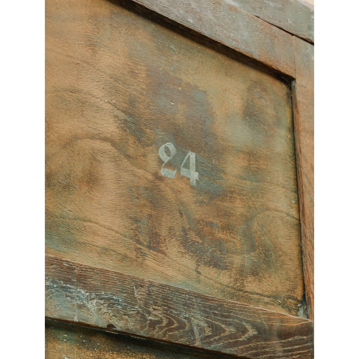 Armoire vestiaire en bois vert foncé Blandine N°487 - Bon état vert foncé, DEBONGOUT