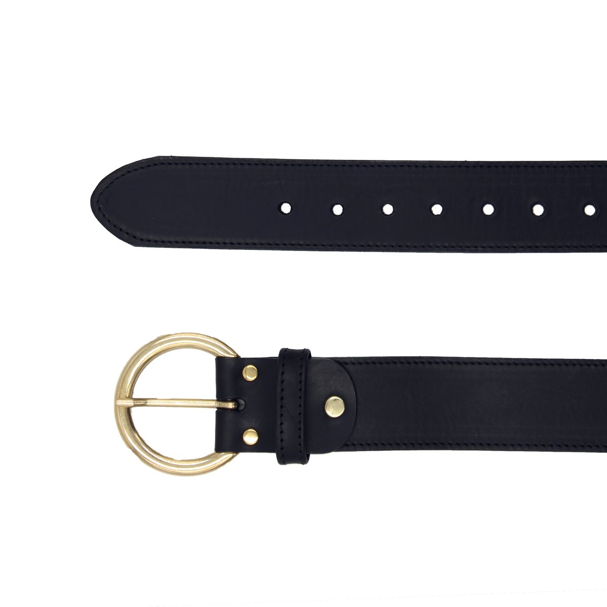 Ceinture Honfleur cuir daim noir, JULES & JENN