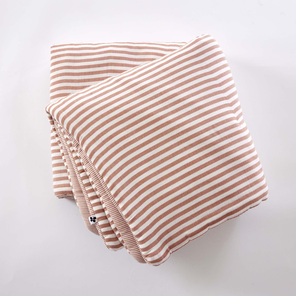 Bout de lit 90 x 200 cm en gaze de coton Romie a rayure orange, EDEN
