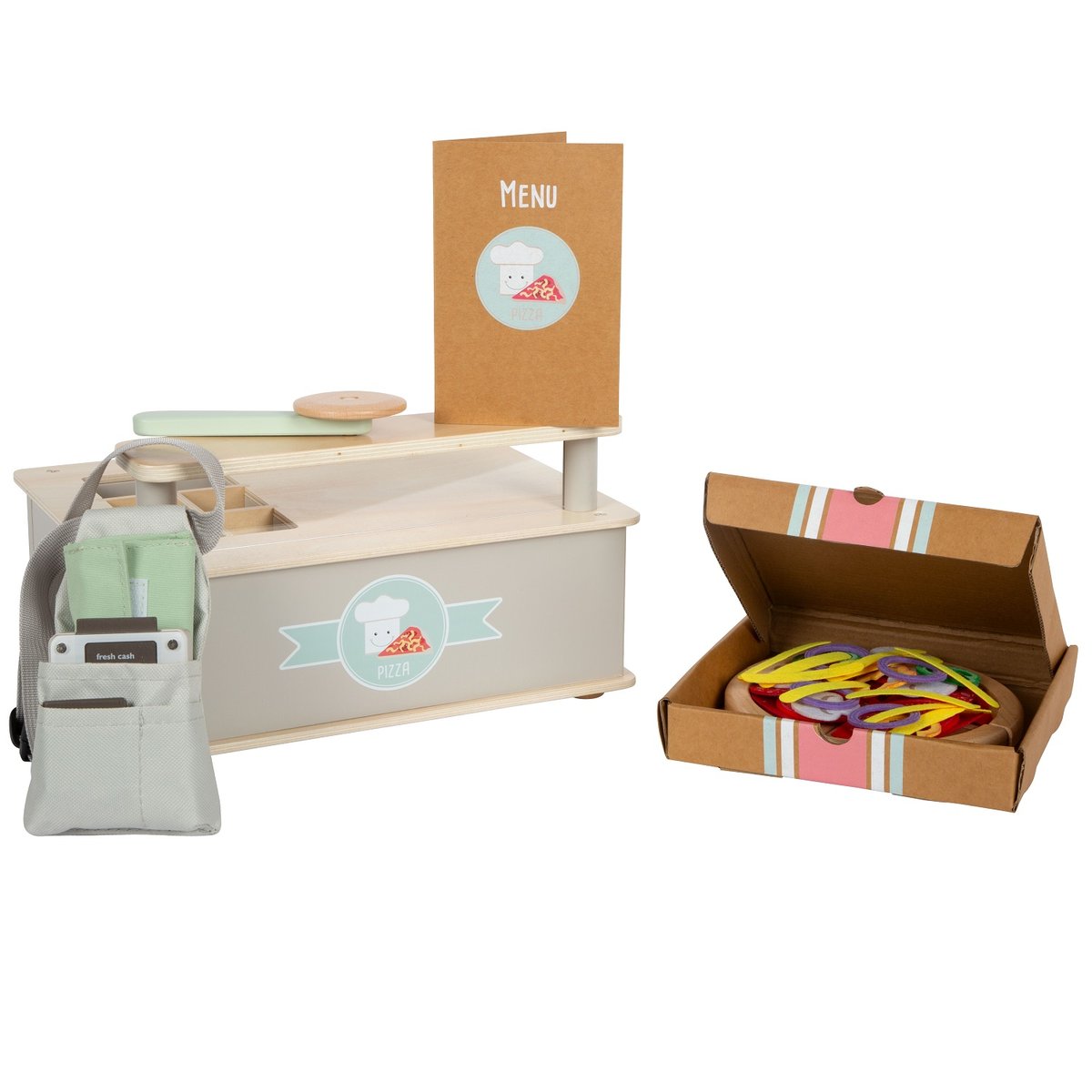 Ensemble de pizzeria en bois gris, SMALL FOOT COMPANY