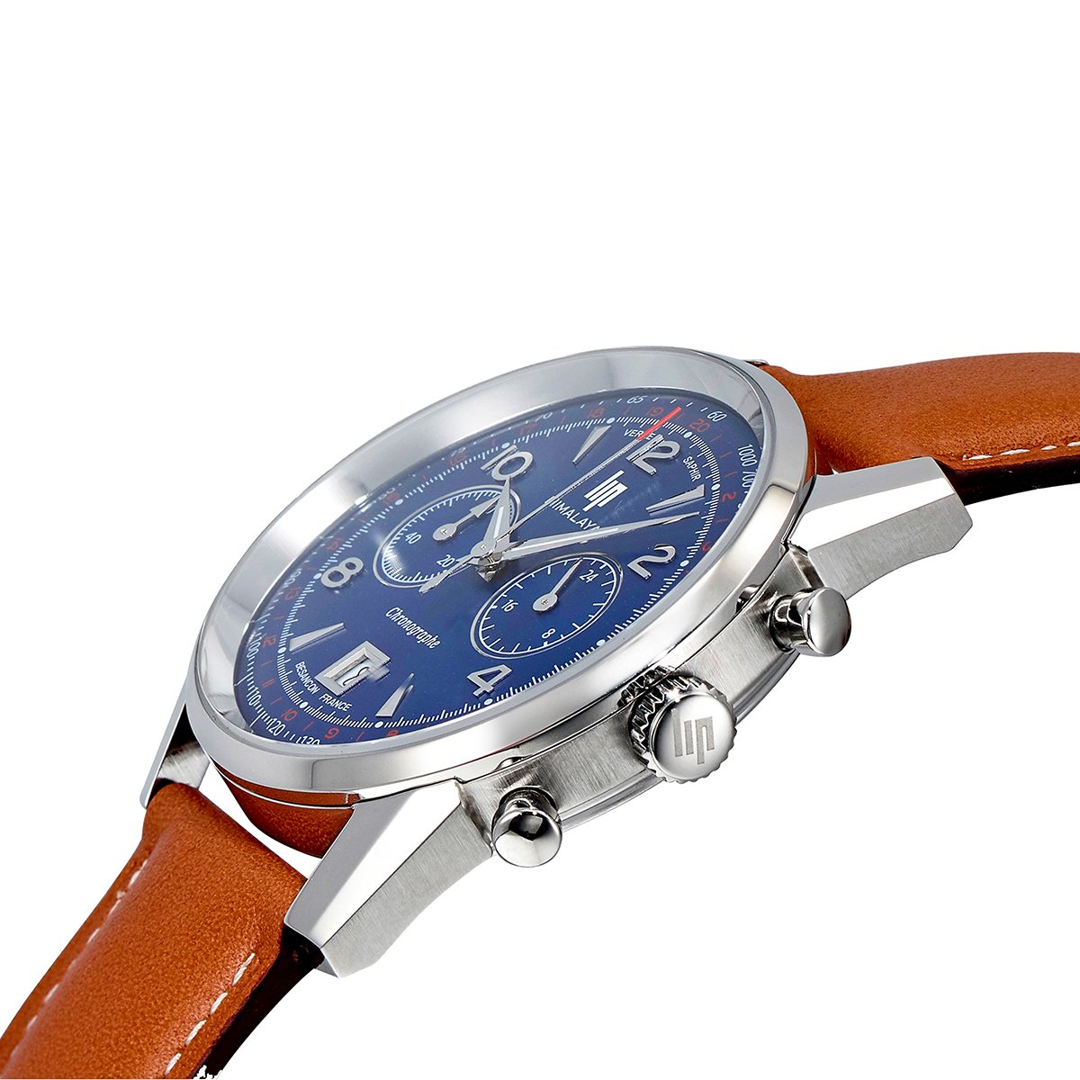 Montre Analogique  HIMALAYA argenté bleu marron, LIP