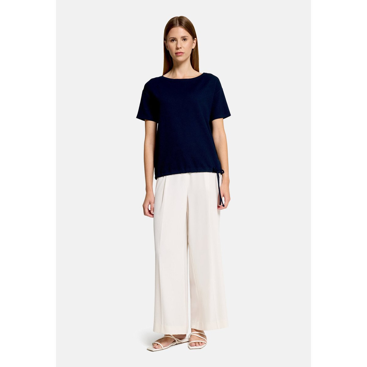 T-shirt façon blouse à cordon coulissant sous tunnel dark sky, BETTY BARCLAY