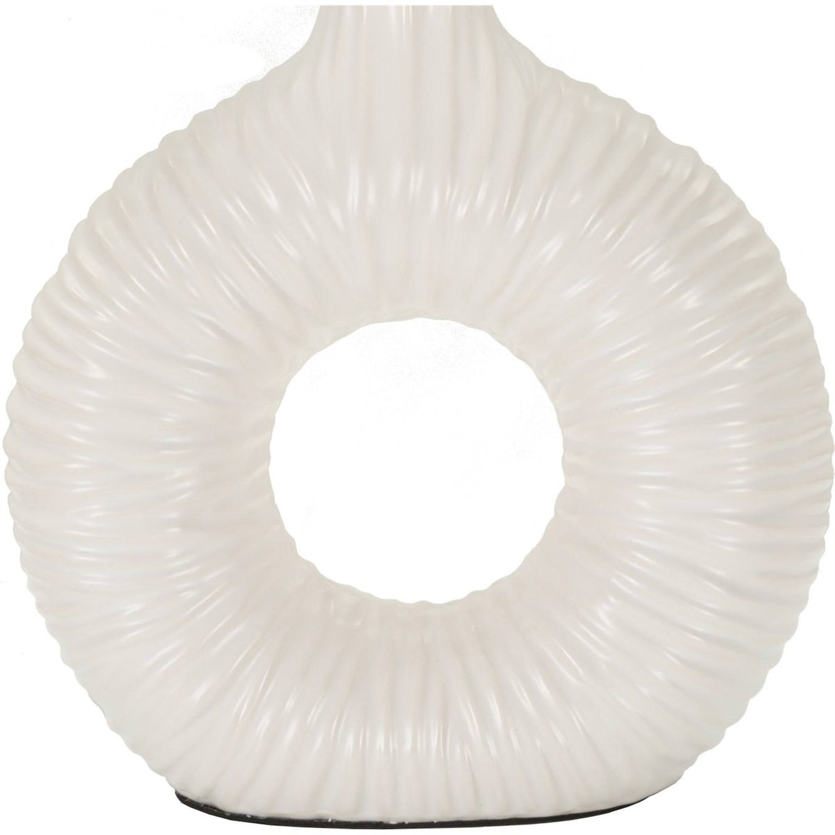 Lampe à poser céramique ajourée abat-jour MODERN blanc, RECOLLECTION