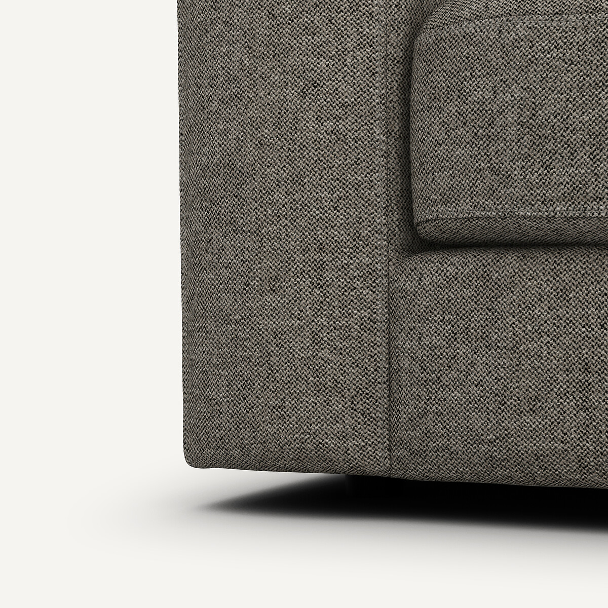 Divano compatto a 3 posti in tweed, Skander cappuccino , AM.PM
