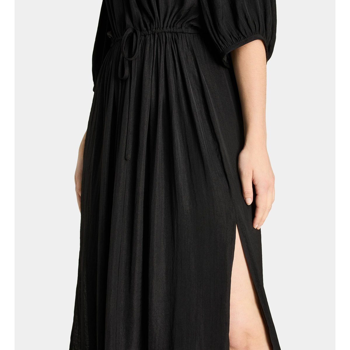 Robe diane sat fluide mi-longue noir, GALERIES LAFAYETTE