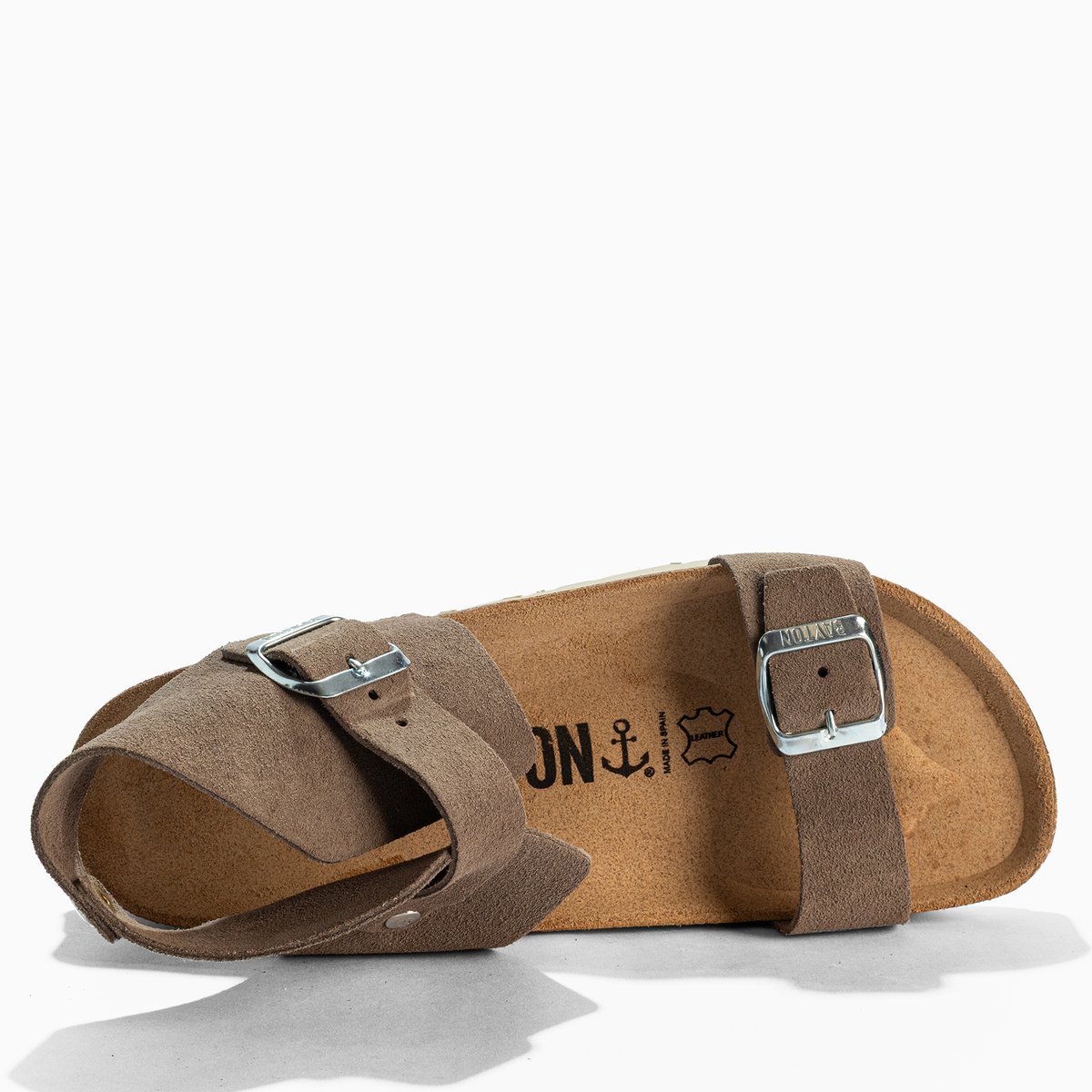 Sandales en cuir DUBBO taupe, BAYTON