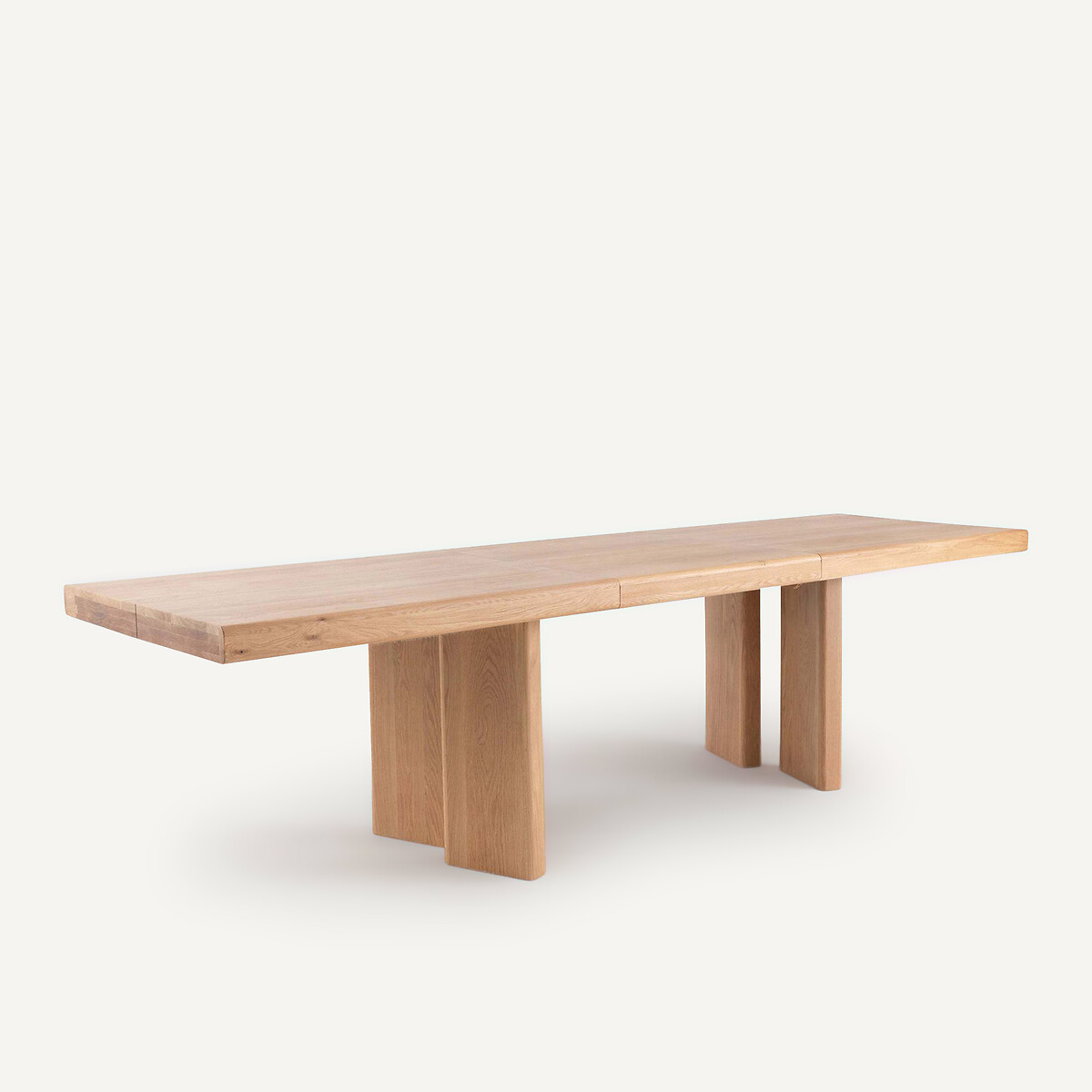 Table à allonges en chêne massif, 8 à 12 couverts, OLAGA chêne naturel, AM.PM