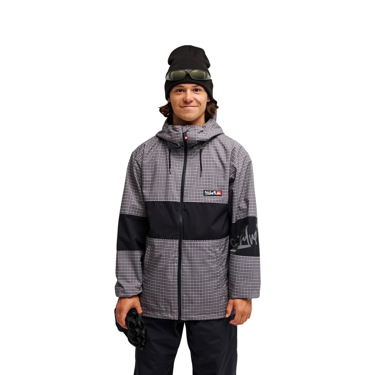 Veste de snow technique YOUNG GUNS HIGH IN THE HOOD 10K marron yg checker java, QUIKSILVER