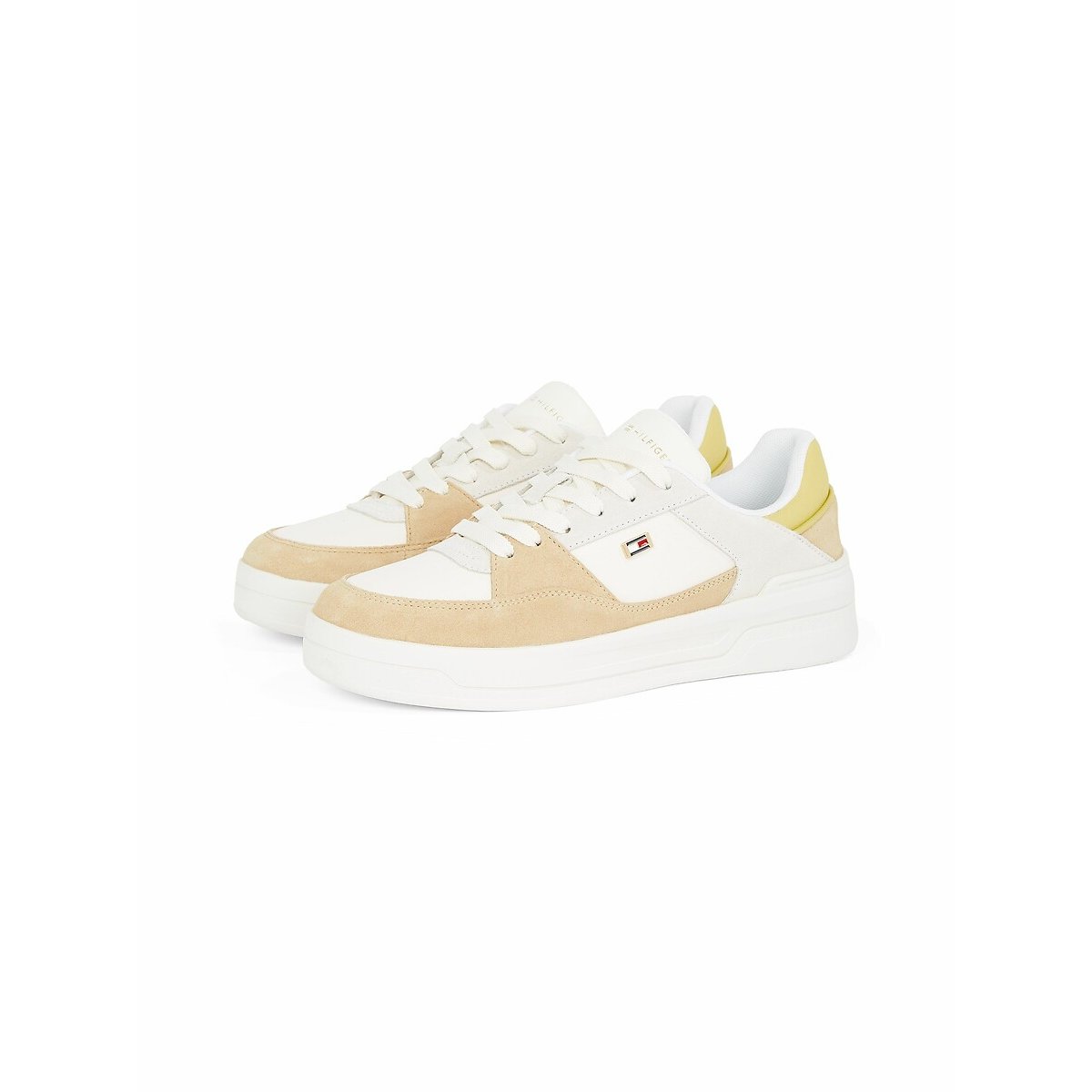 Sapatilhas em pele branco, TOMMY HILFIGER