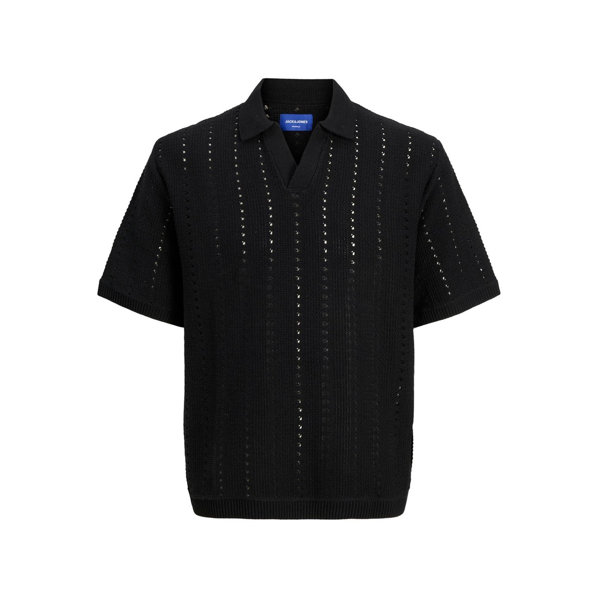 Polo Tricoté noire - black, JACK & JONES