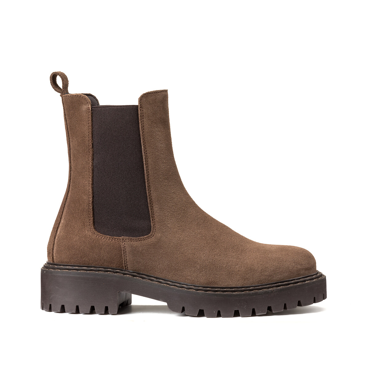 Boots chelsea en cuir suédé, Signature JUDITH bronze, LA REDOUTE COLLECTIONS