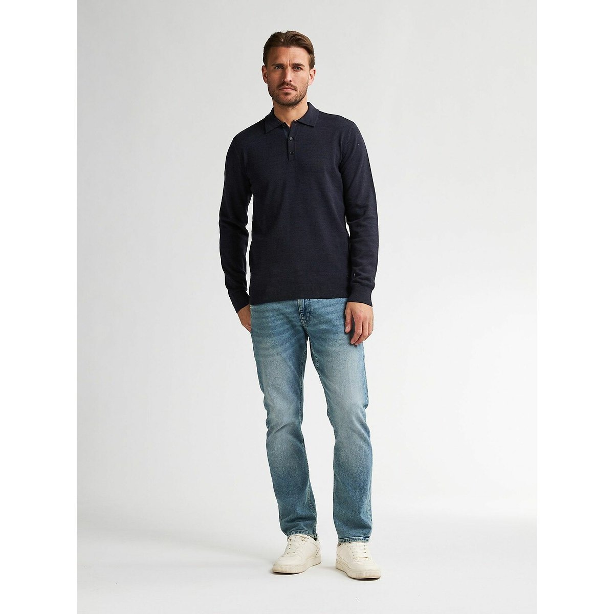 Polo Jumper navy blue, PETROL INDUSTRIES