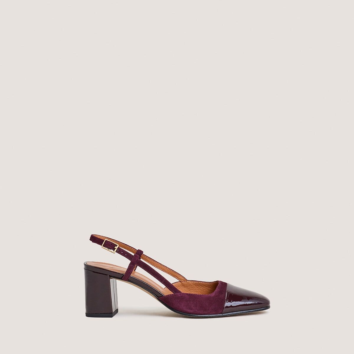 Décolleté in camoscio, tacco alto, DHAPOP bordeaux , JONAK