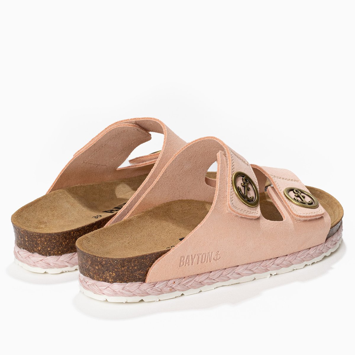 Sandales en cuir suédé BELINDA rose, BAYTON