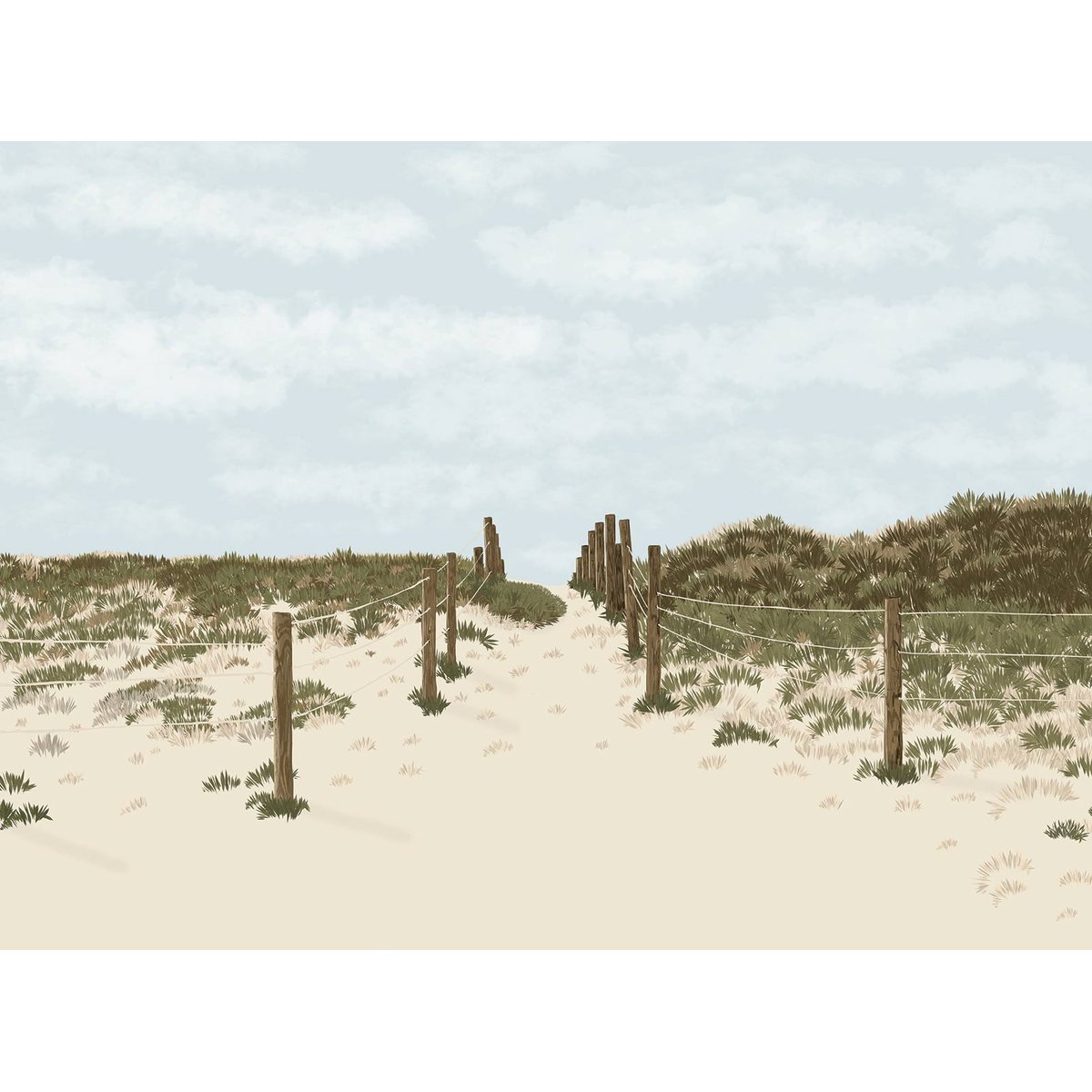 Papier peint panoramique Sable et dune intissé, HEXOA