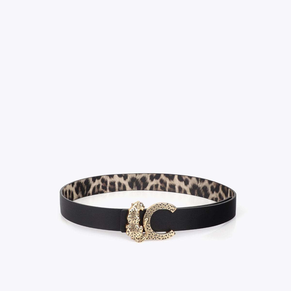 Ceinture imprimé léopard à boucle animal léopard, LOLA CASADEMUNT