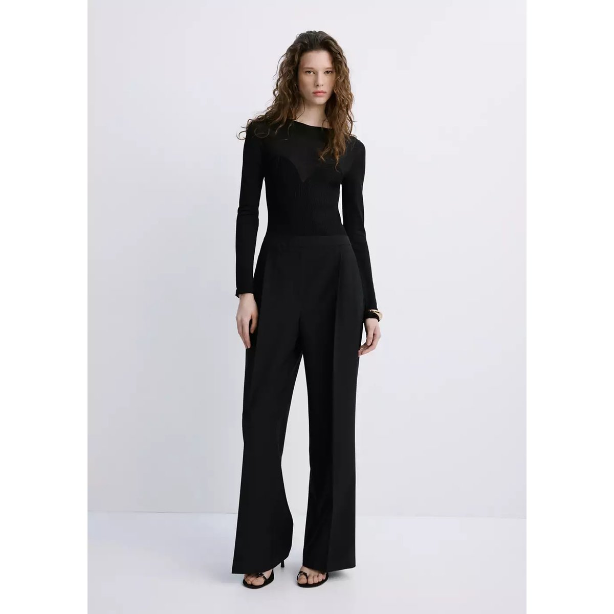 Combinaison style costume assortie noir, MANGO