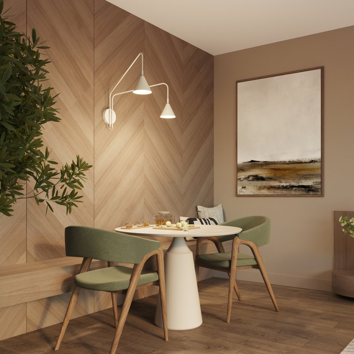 Applique murale Beige E14 2 NOX beige, EDEN