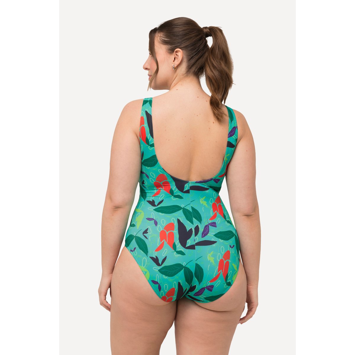 Maillot de bain à décolleté rond. vert de la mer, ULLA POPKEN