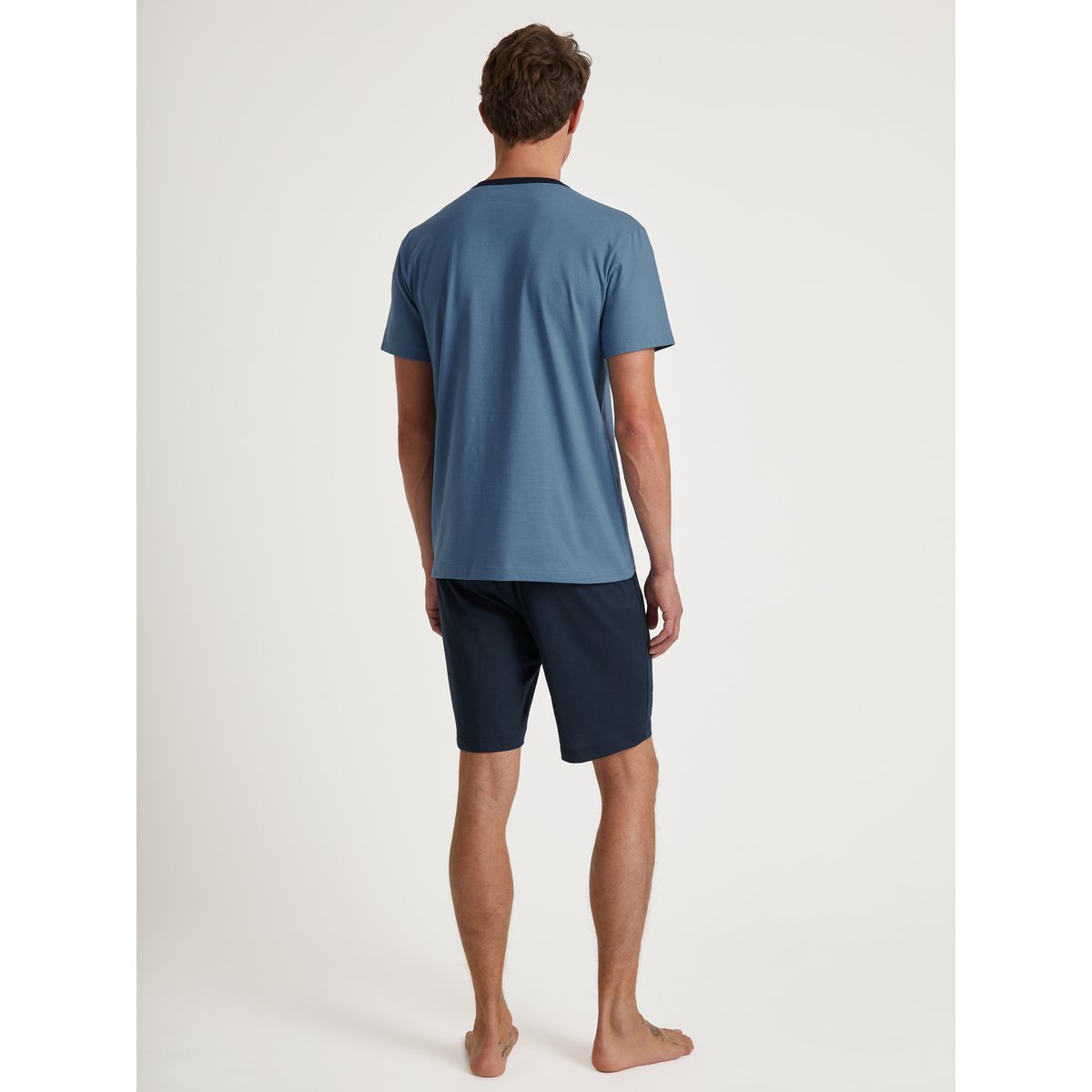 Pyjama court manches courtes Coton RELAX ESSENTIALS coronet blue, CALIDA