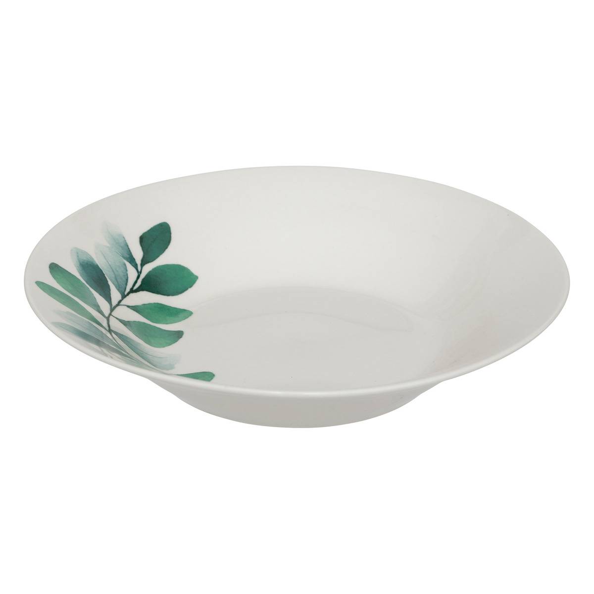Service de table 18 pièces en porcelaine VÉGÉTAL blanc, SECRET DE GOURMET