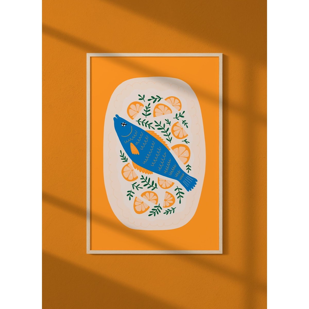 Affiche Poisson aux Citrons blanc, L'AFFICHERIE