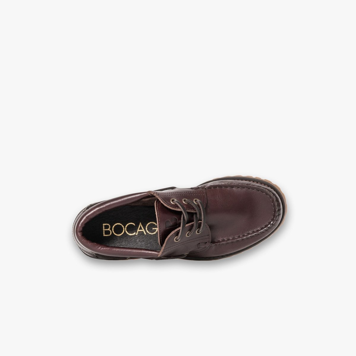 Derby en cuir CHRIS marron chocolat, BOCAGE