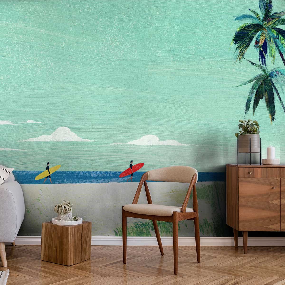 Papier peint retour de surf intissé, HEXOA