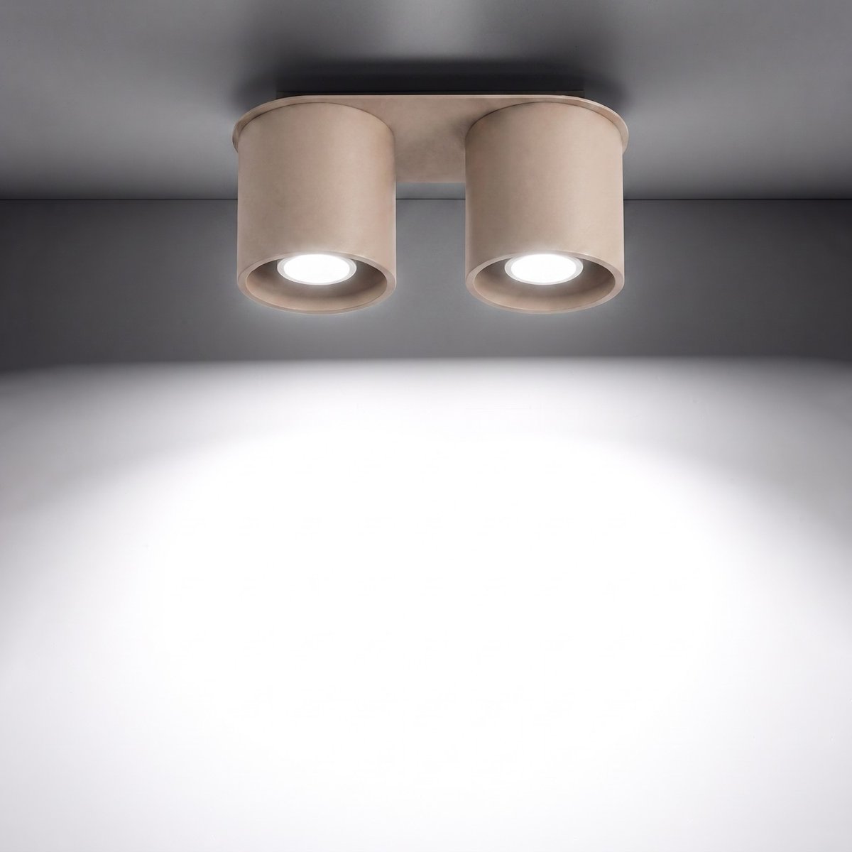 Plafonnier Aluminium Taupe GU10 2 Orbis taupe, EDEN